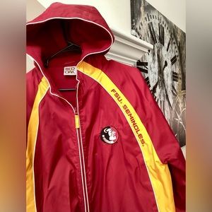 Vintage Red Oak Florida State Fully Lined Hooded Zipper Jacket. Size L.